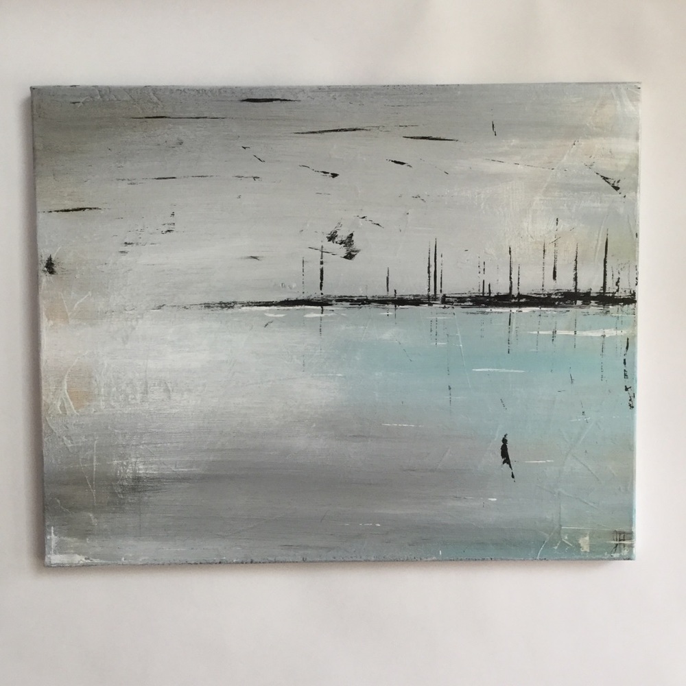 Acrylics Abstract Landscape - Winter Landscape